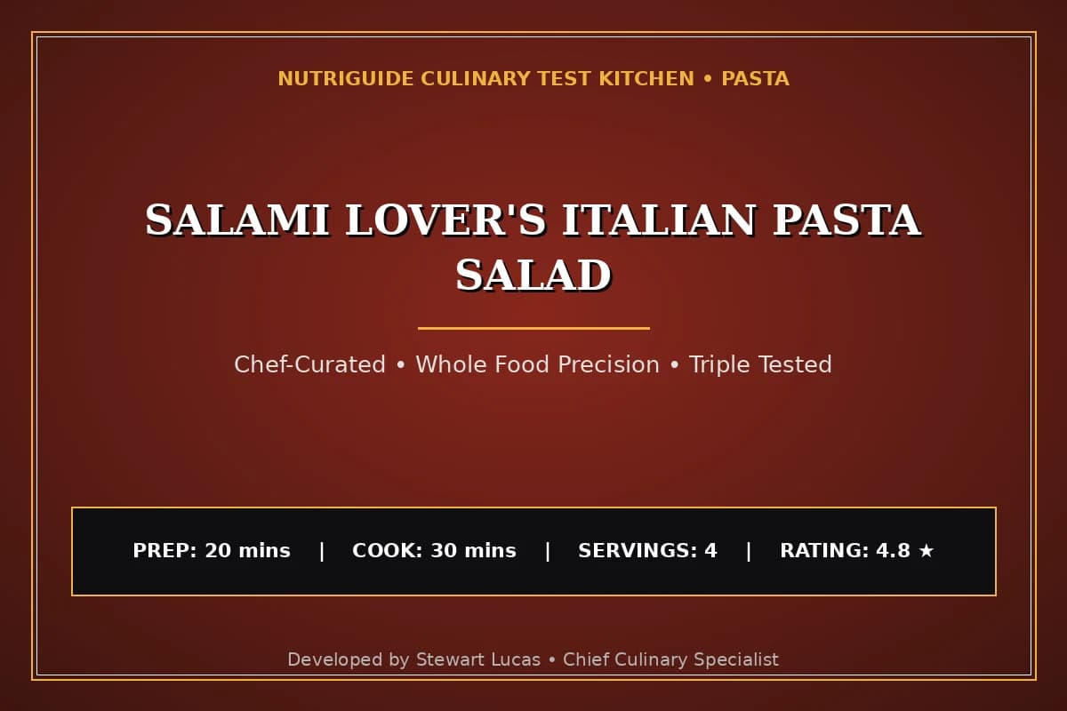Salami Lover'S Italian Pasta Salad