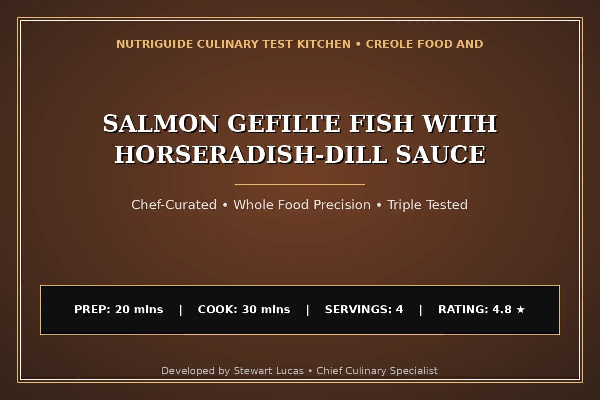 Salmon Gefilte Fish With Horseradish-Dill Sauce