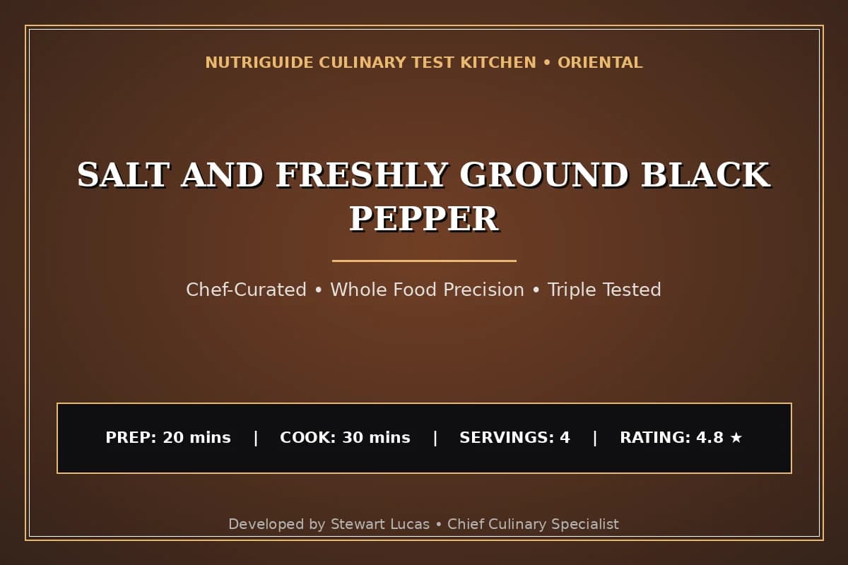 Salt And Freshly Ground Black Pepper