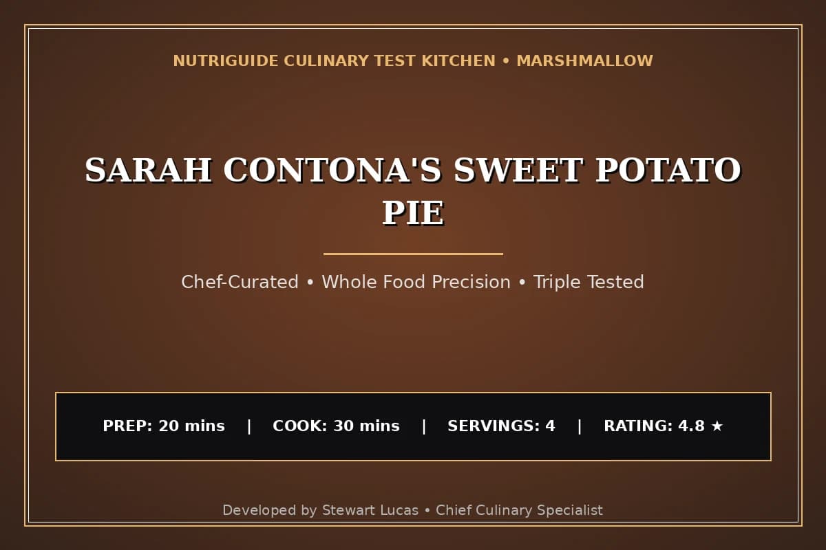 Sarah Contona'S Sweet Potato Pie