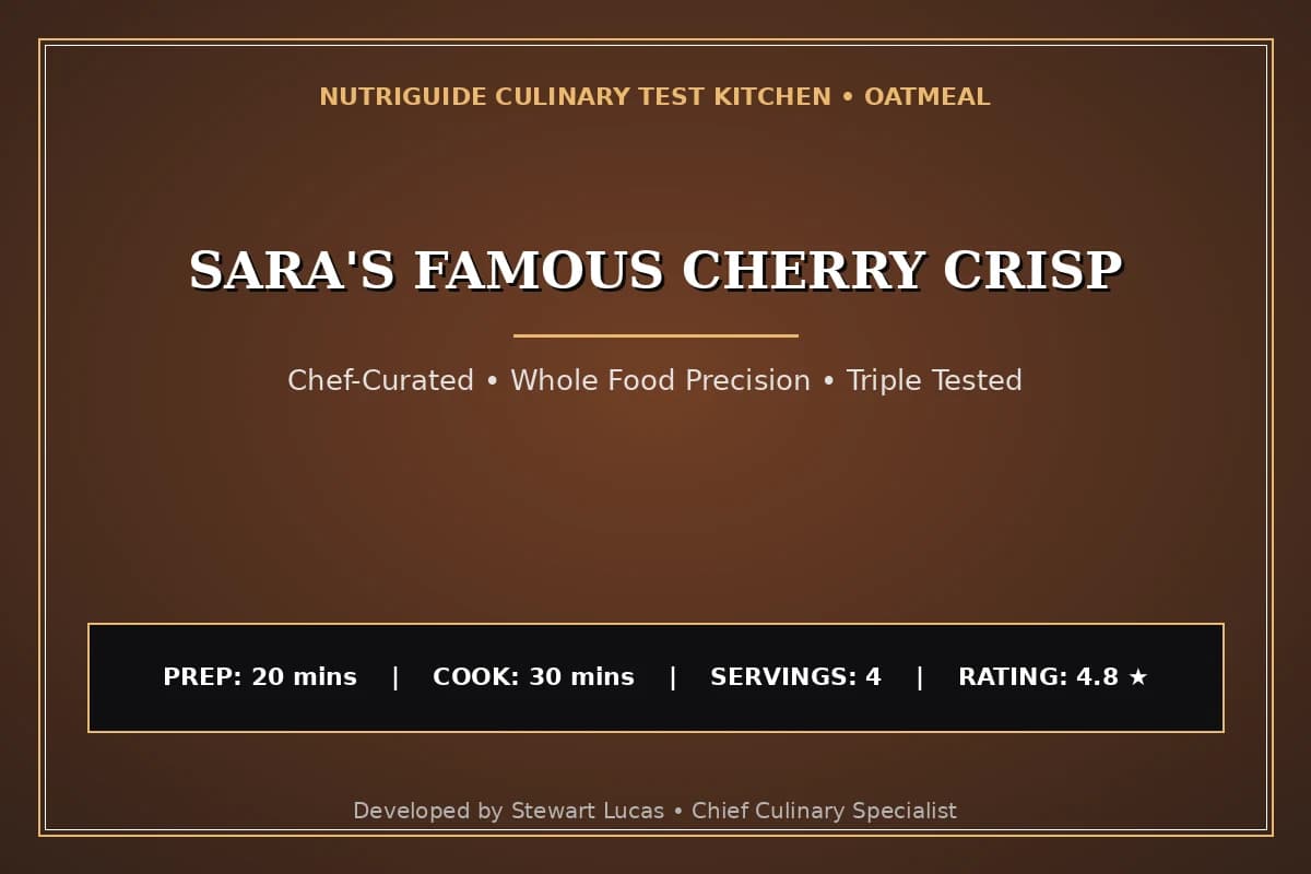 Sara'S Famous Cherry Crisp