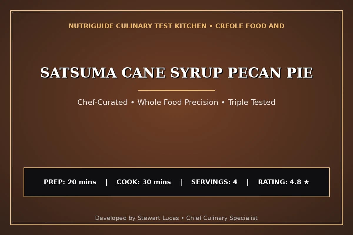 Satsuma Cane Syrup Pecan Pie