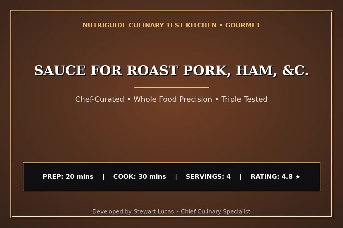 Sauce For Roast Pork, Ham, &C.