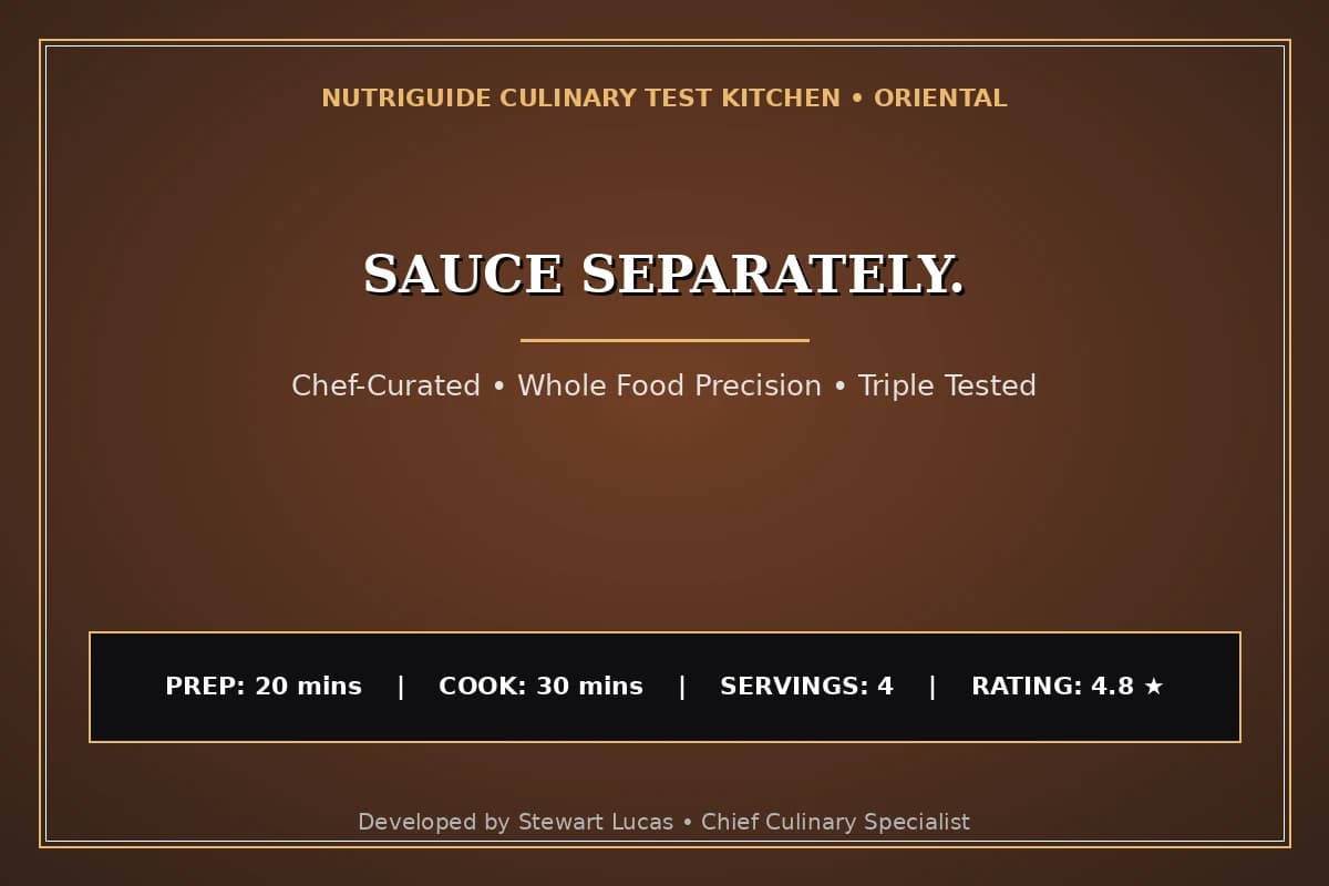 Sauce Separately.