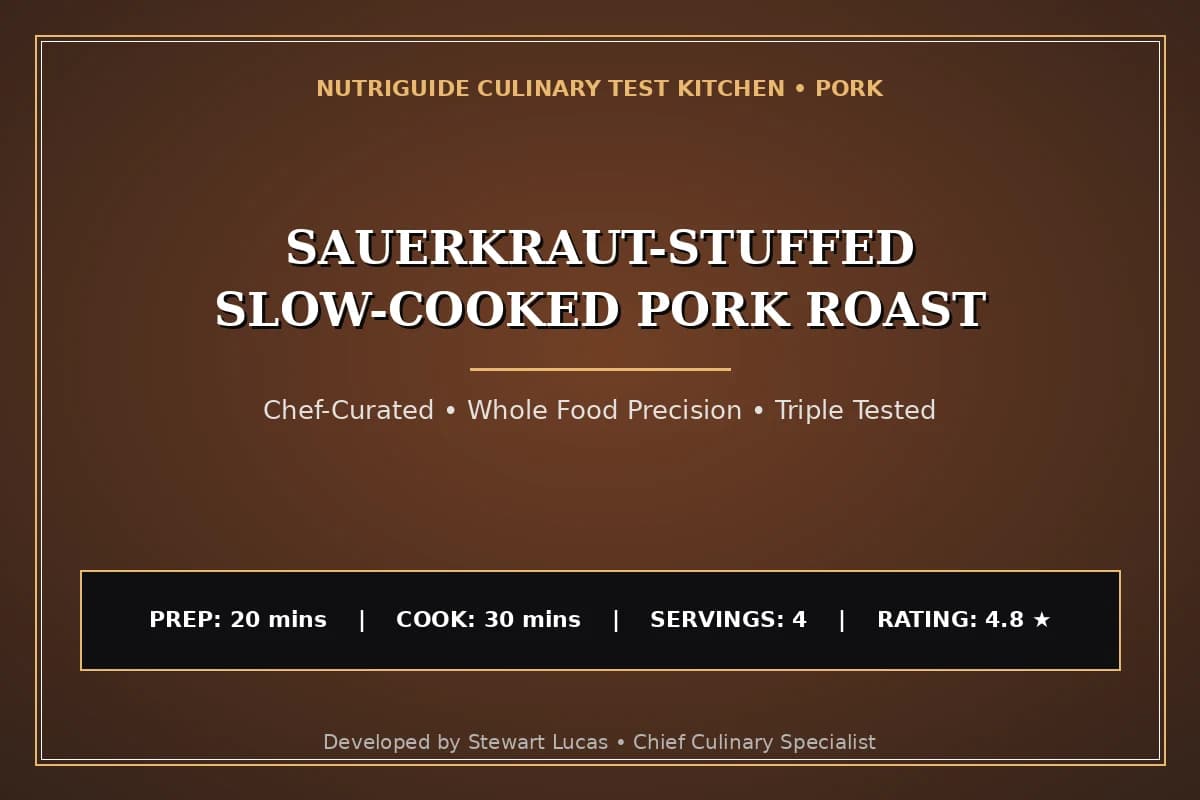 Sauerkraut-Stuffed Slow-Cooked Pork Roast