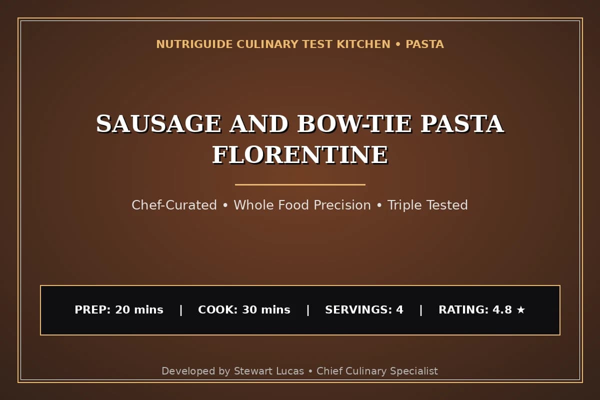 Sausage And Bow-Tie Pasta Florentine