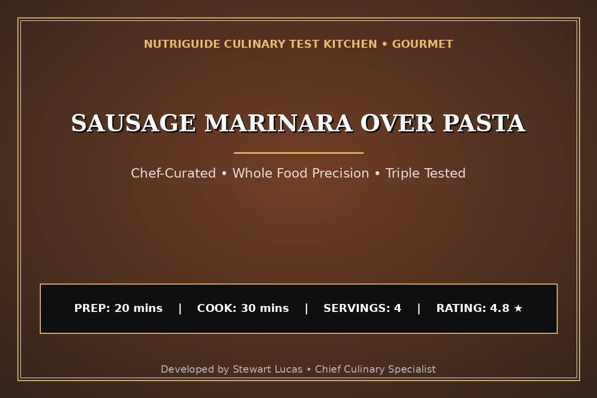 Sausage Marinara Over Pasta