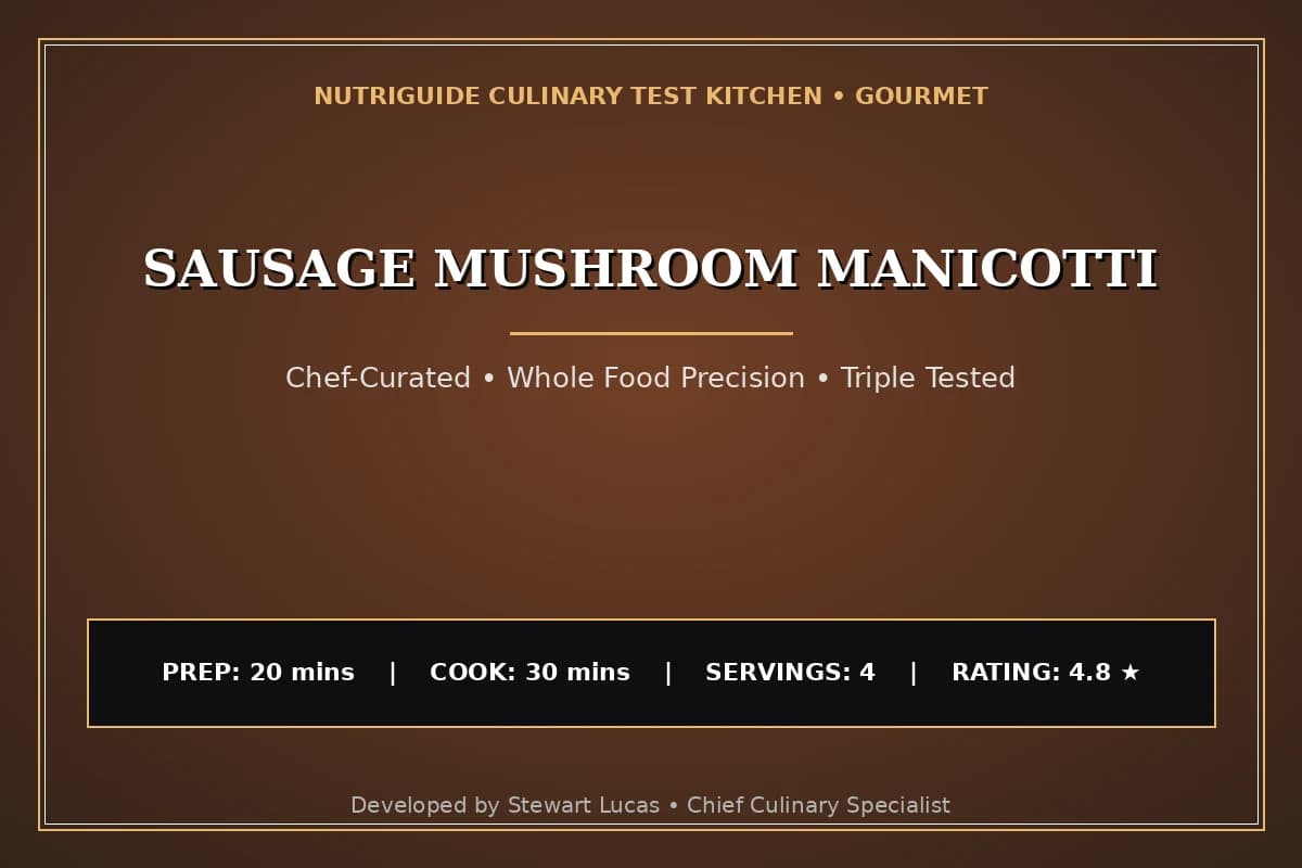 Sausage Mushroom Manicotti