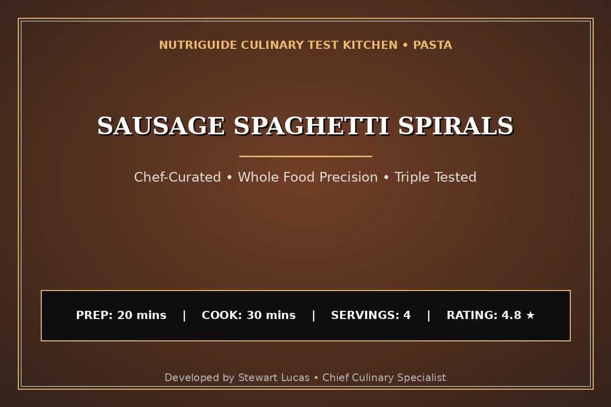 Sausage Spaghetti Spirals