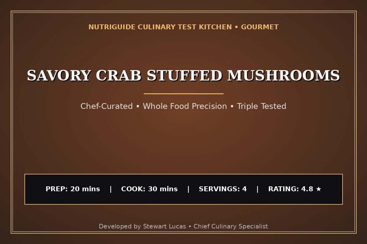Savory Crab Stuffed Mushrooms