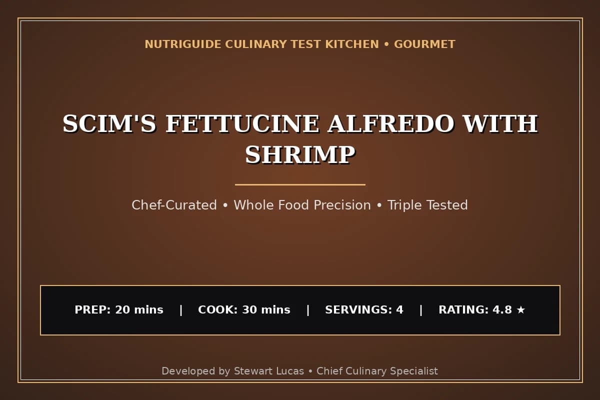 Scim'S Fettucine Alfredo With Shrimp