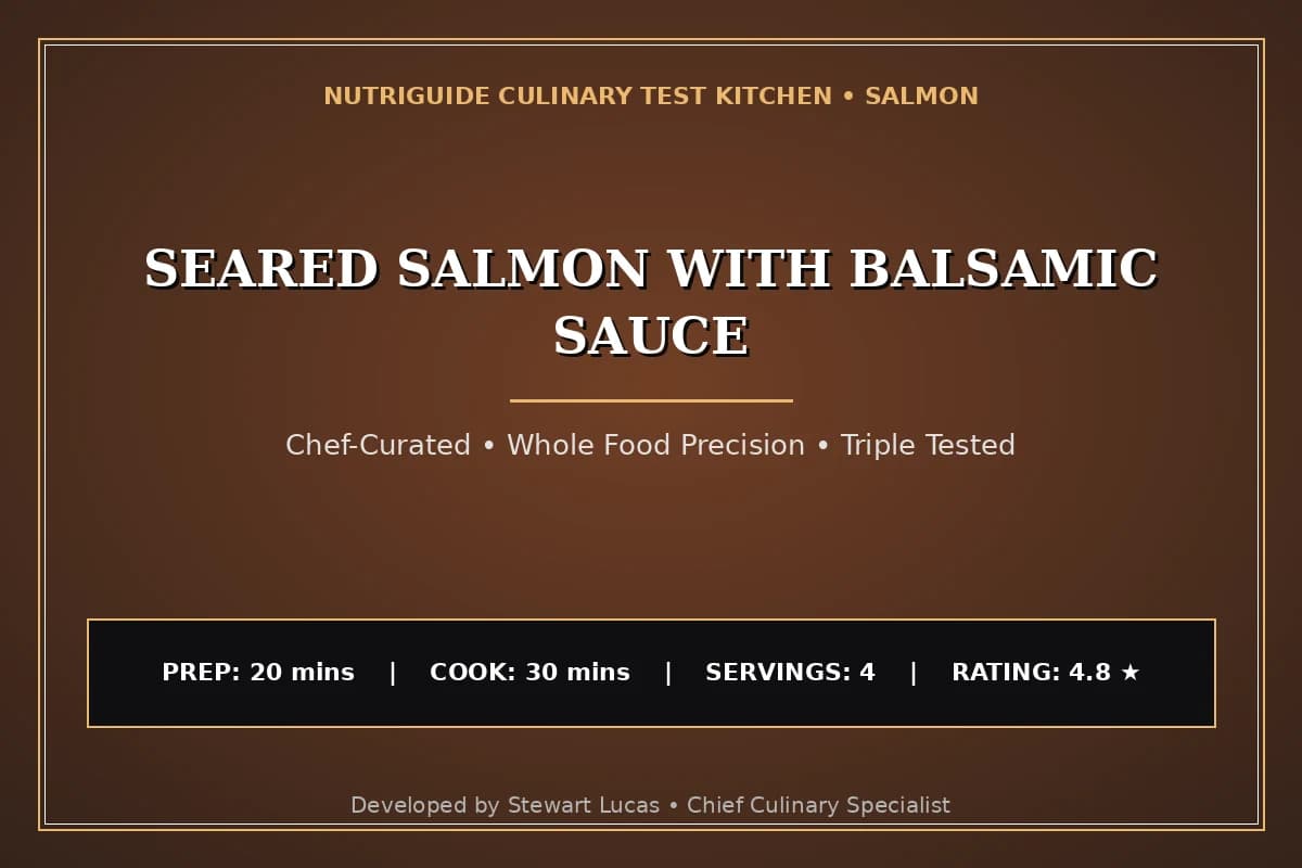 Seared Salmon With Balsamic Sauce
