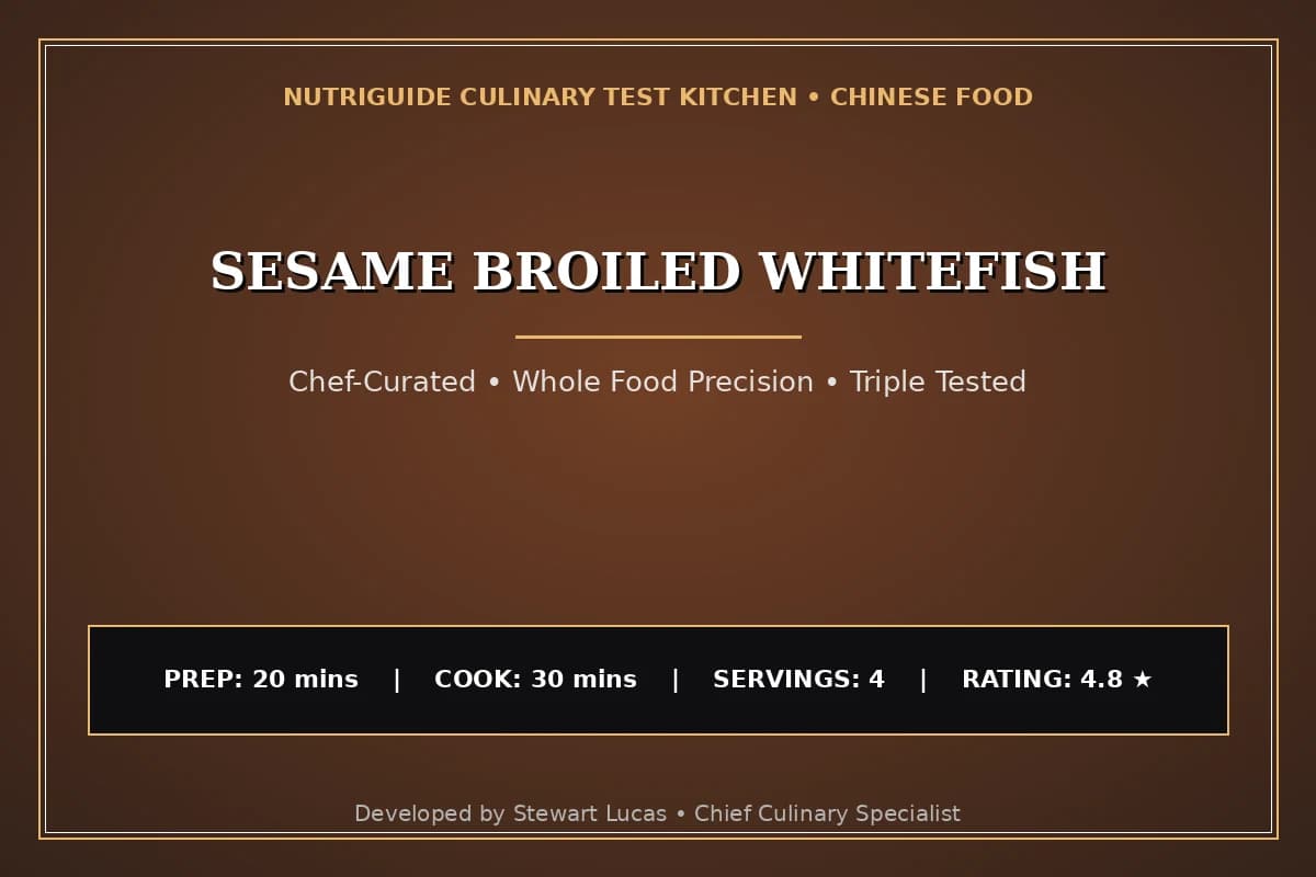 Sesame Broiled Whitefish