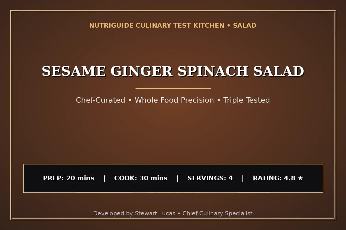 Sesame Ginger Spinach Salad