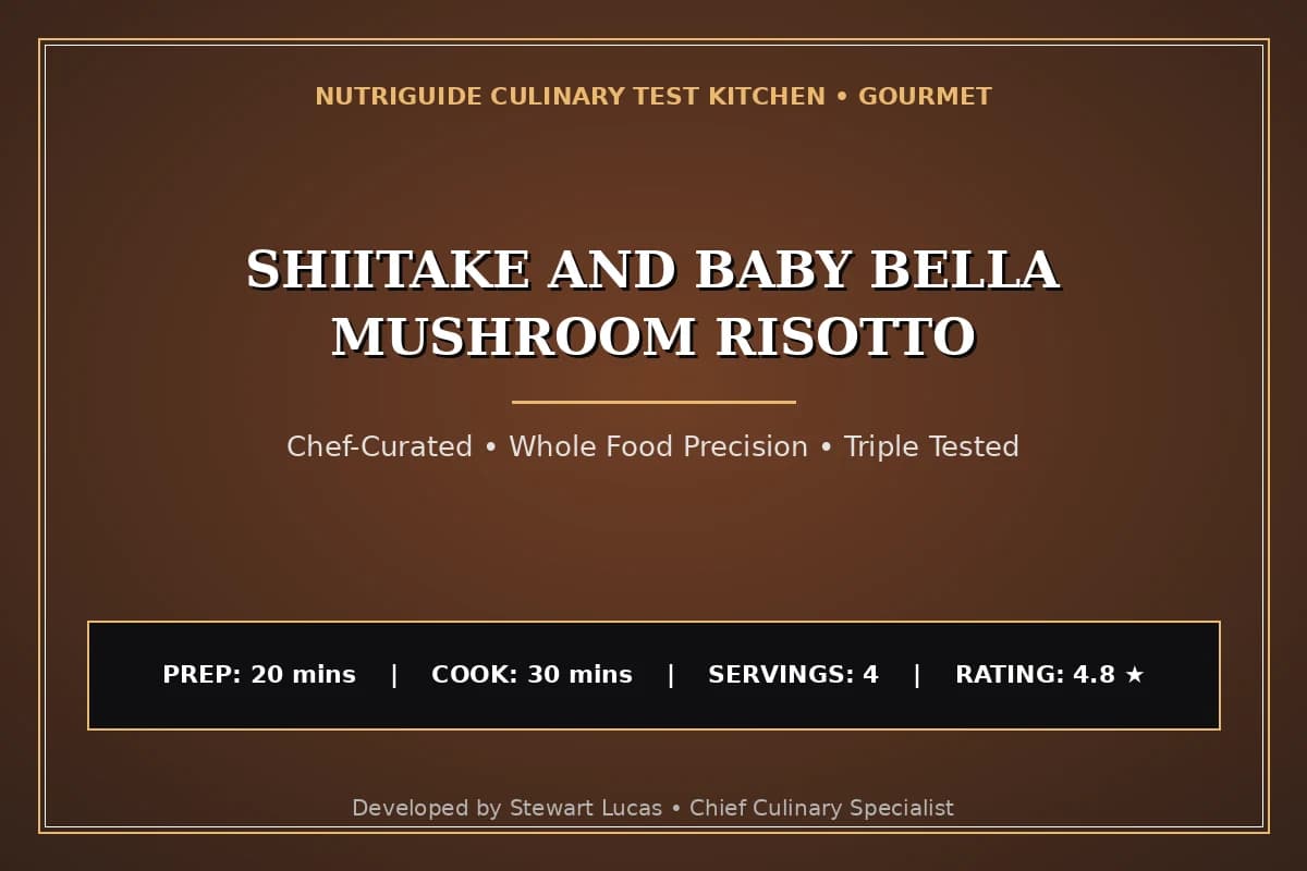 Shiitake And Baby Bella Mushroom Risotto