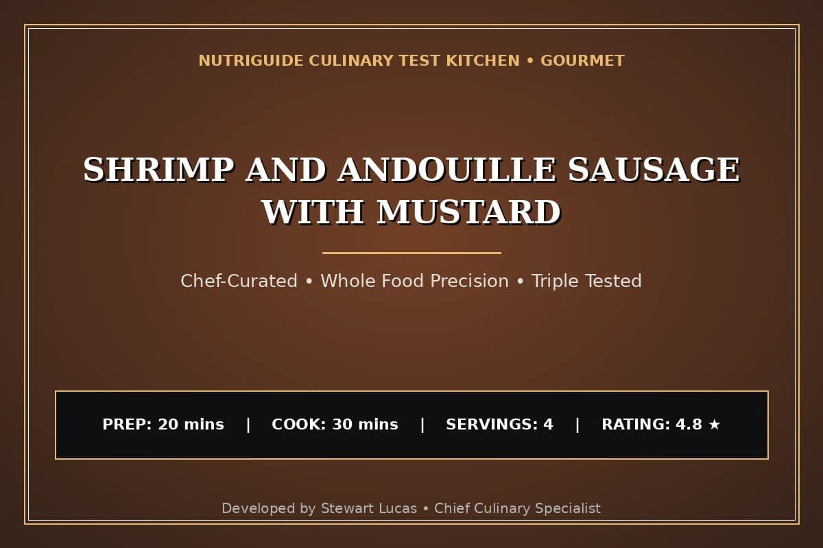 Shrimp And Andouille Sausage With Mustard