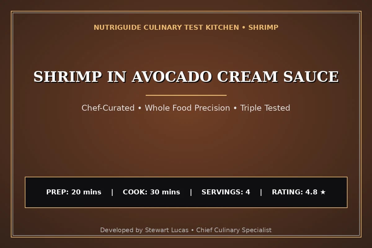 Shrimp In Avocado Cream Sauce