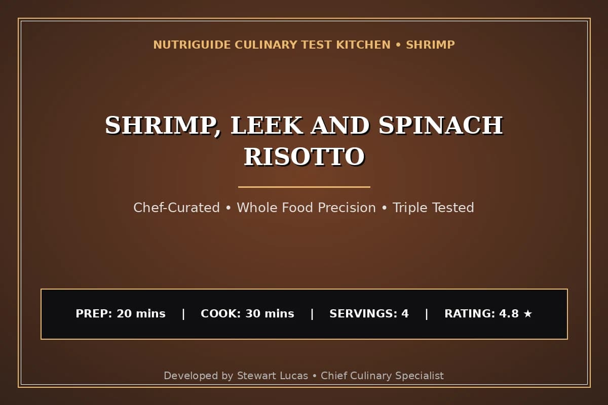 Shrimp, Leek And Spinach Risotto