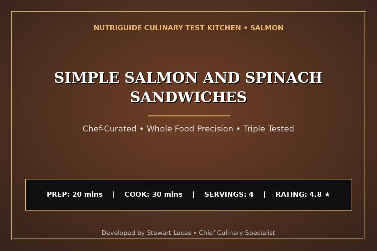 Simple Salmon And Spinach Sandwiches