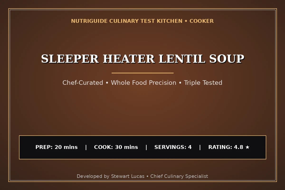 Sleeper Heater Lentil Soup