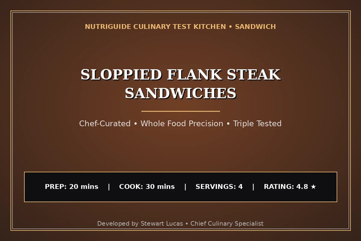 Sloppied Flank Steak Sandwiches