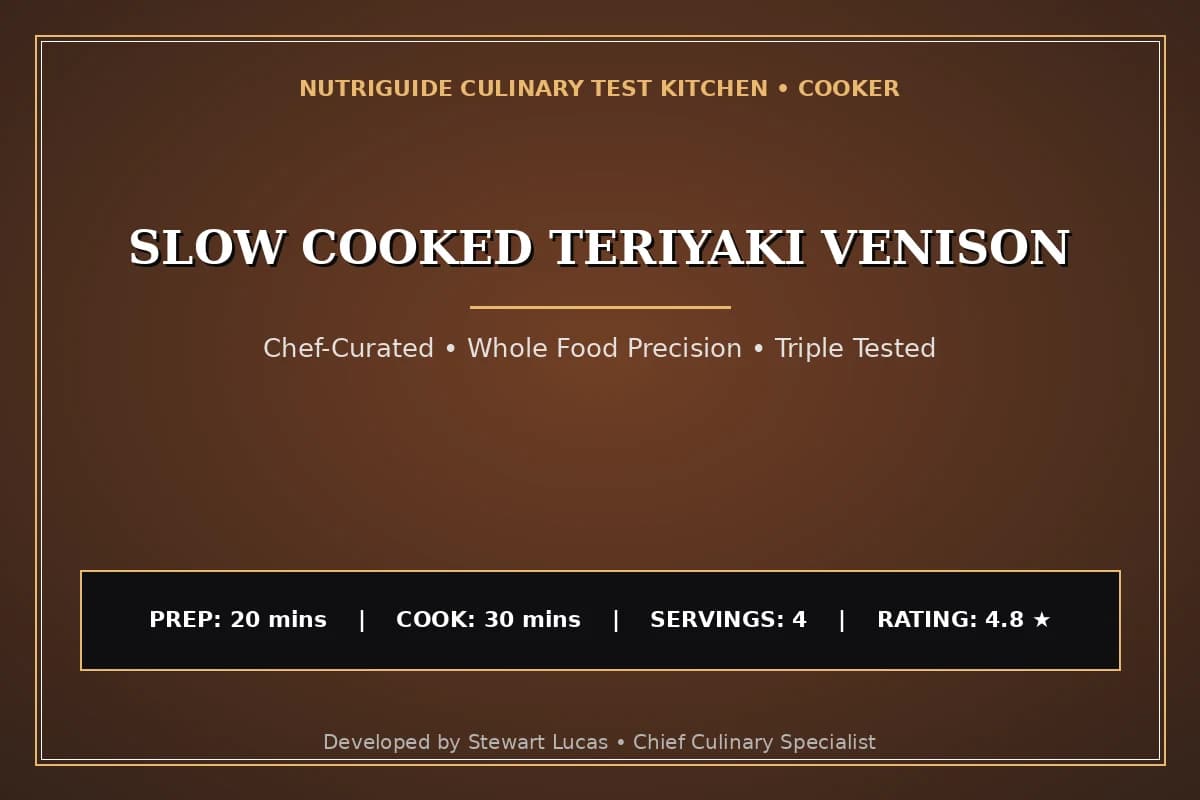 Slow Cooked Teriyaki Venison