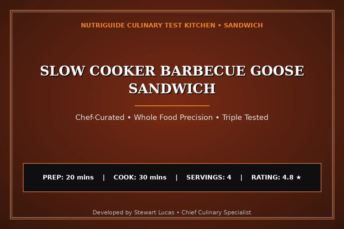 Slow Cooker Barbecue Goose Sandwich