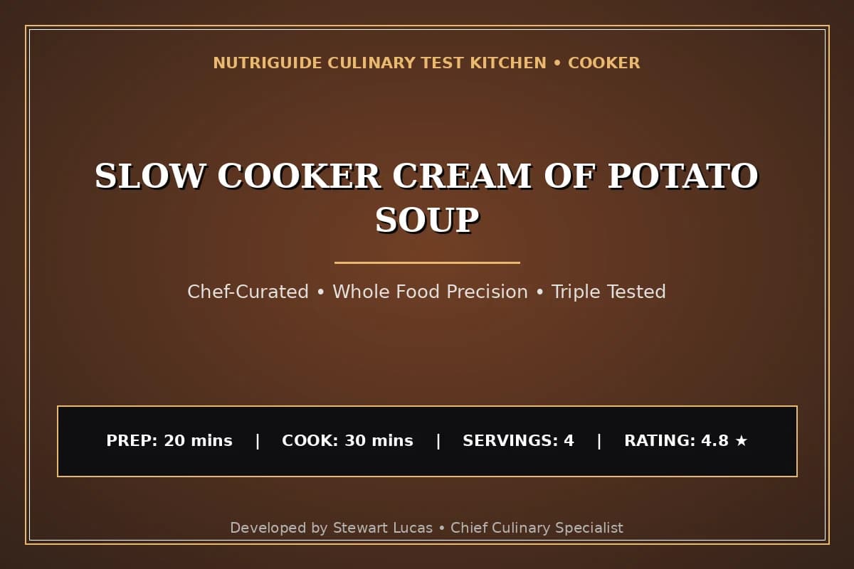 Slow Cooker Cream Of Potato Soup