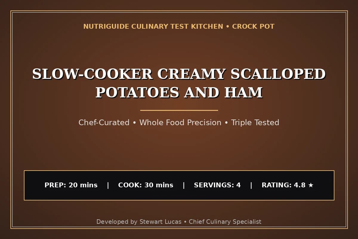 Slow-Cooker Creamy Scalloped Potatoes And Ham