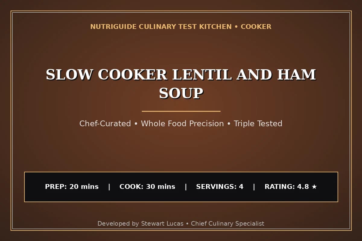 Slow Cooker Lentil And Ham Soup