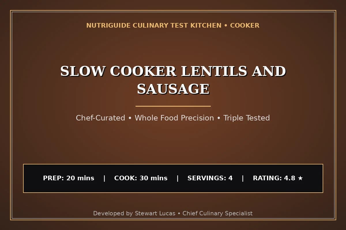 Slow Cooker Lentils And Sausage