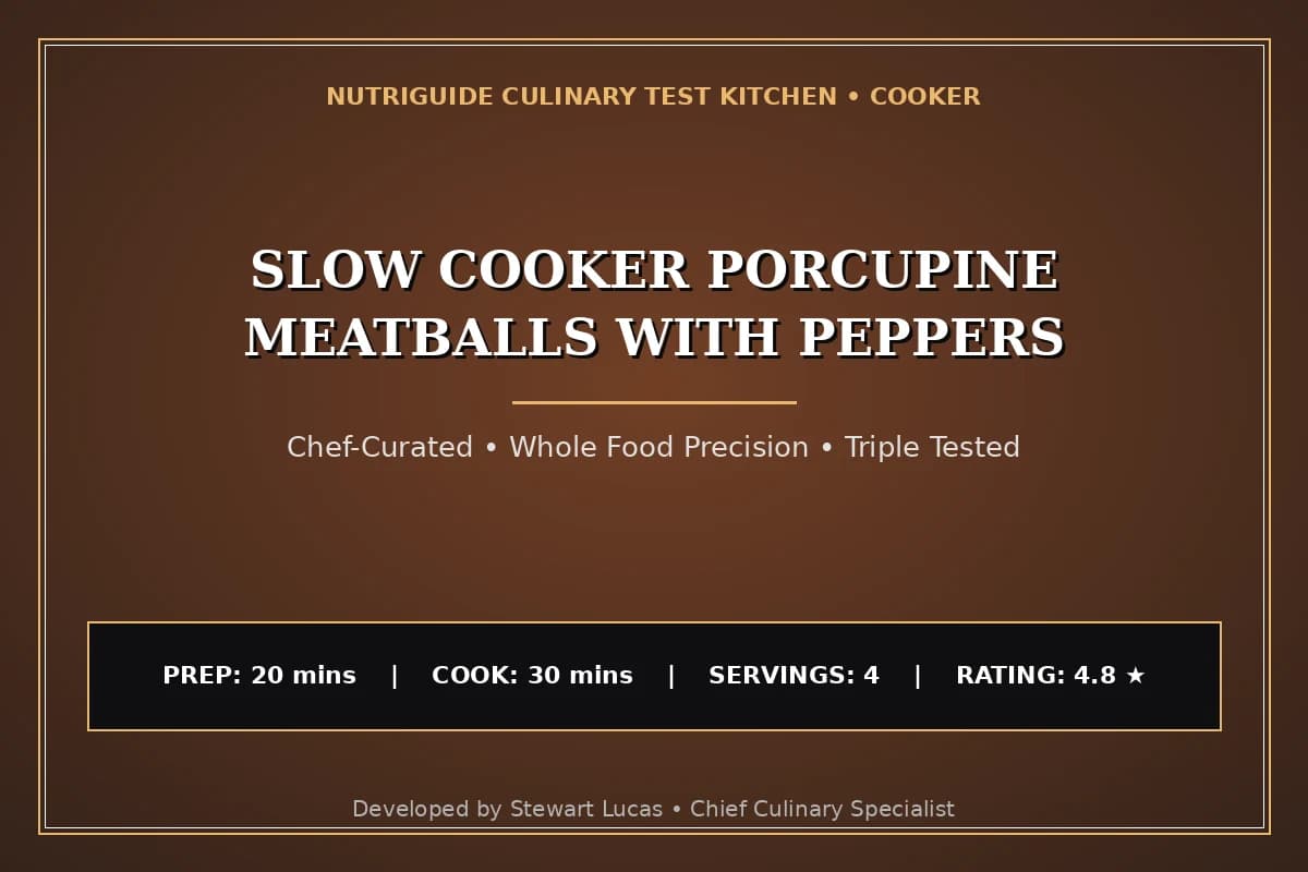 Slow Cooker Porcupine Meatballs With Peppers