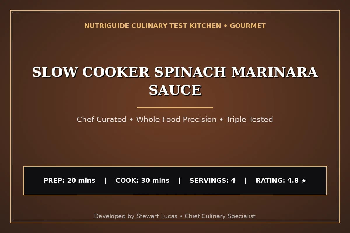 Slow Cooker Spinach Marinara Sauce
