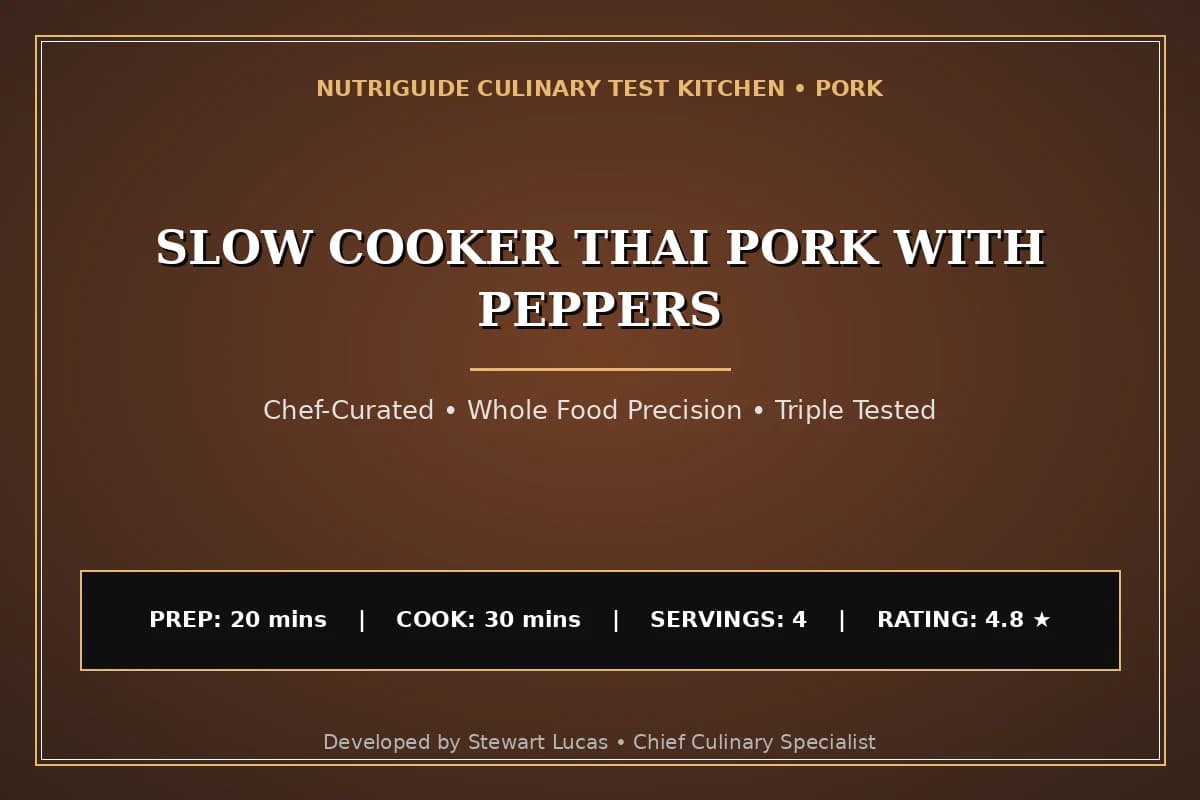 Slow Cooker Thai Pork With Peppers