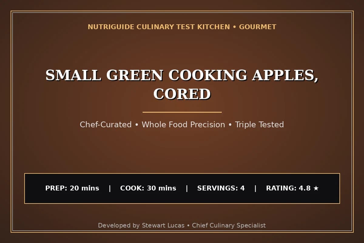 Small Green Cooking Apples, Cored