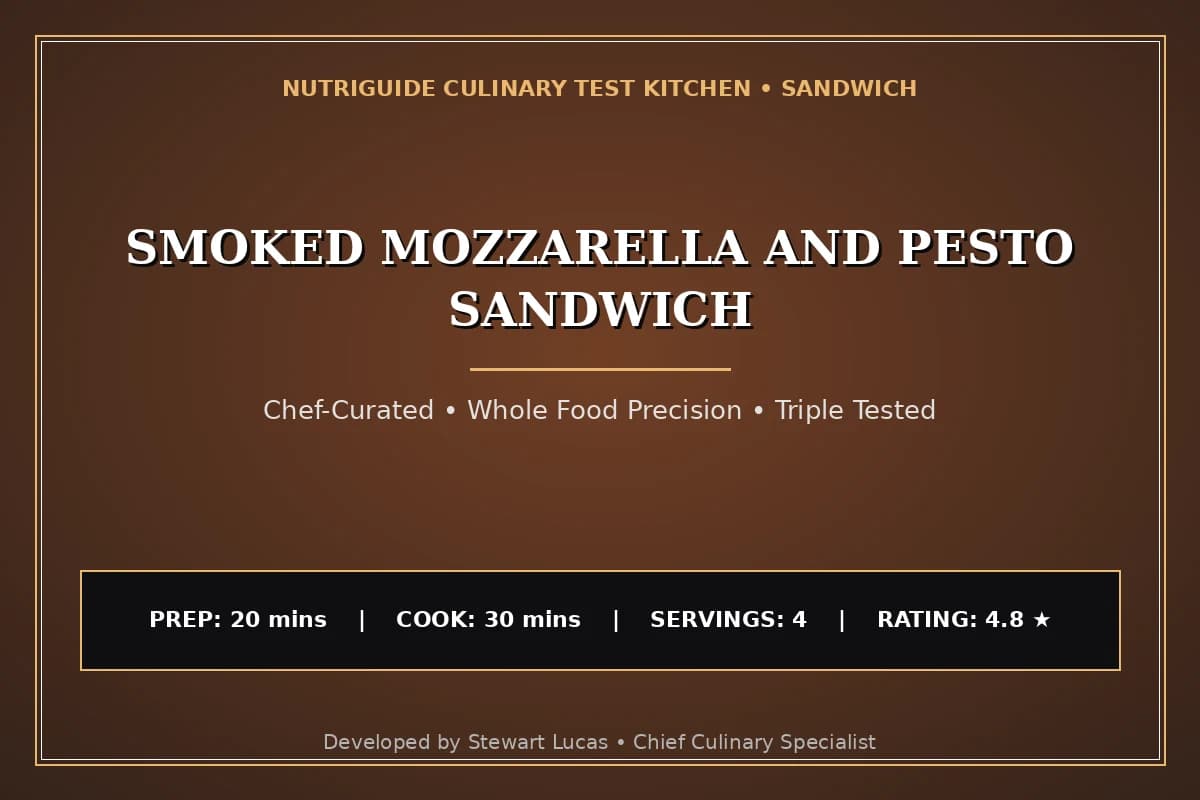 Smoked Mozzarella And Pesto Sandwich