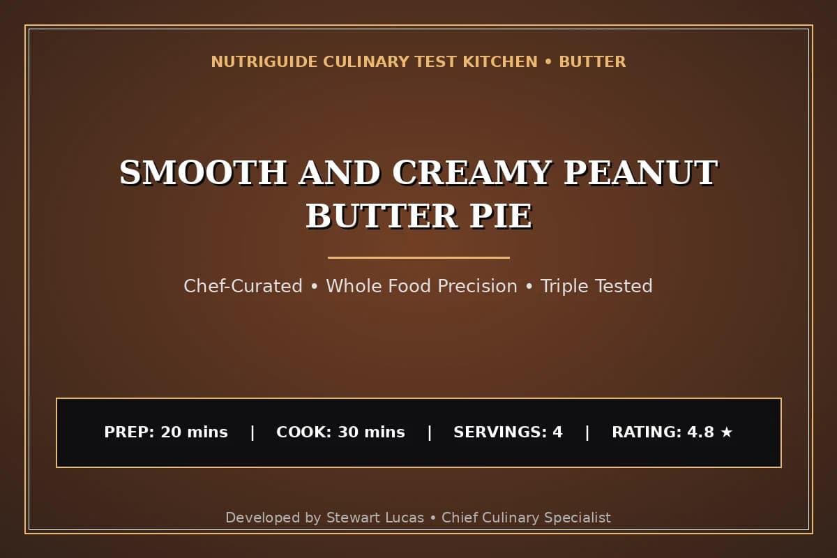 Smooth And Creamy Peanut Butter Pie