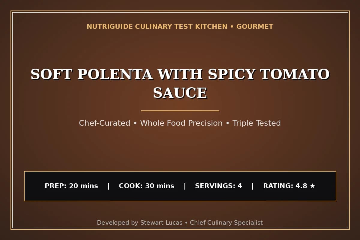 Soft Polenta With Spicy Tomato Sauce