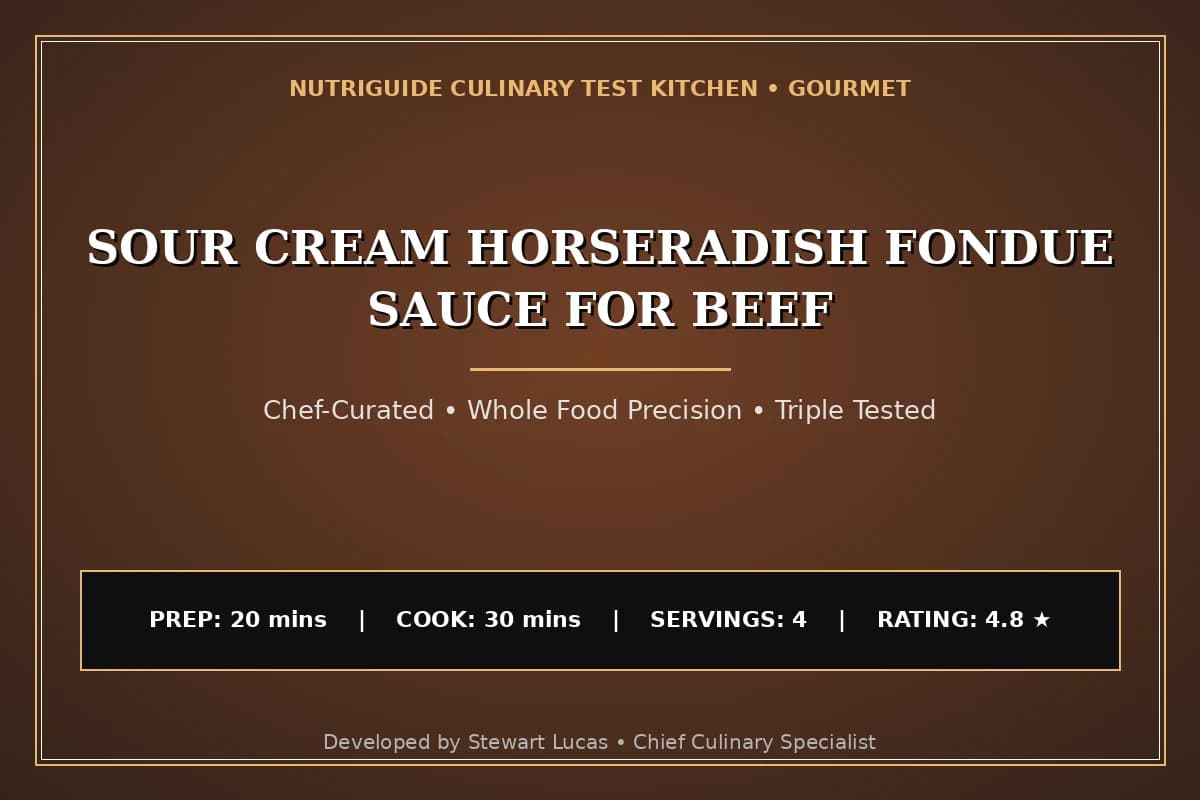 Sour Cream Horseradish Fondue Sauce For Beef
