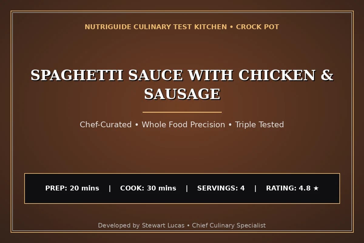 Spaghetti Sauce With Chicken & Sausage