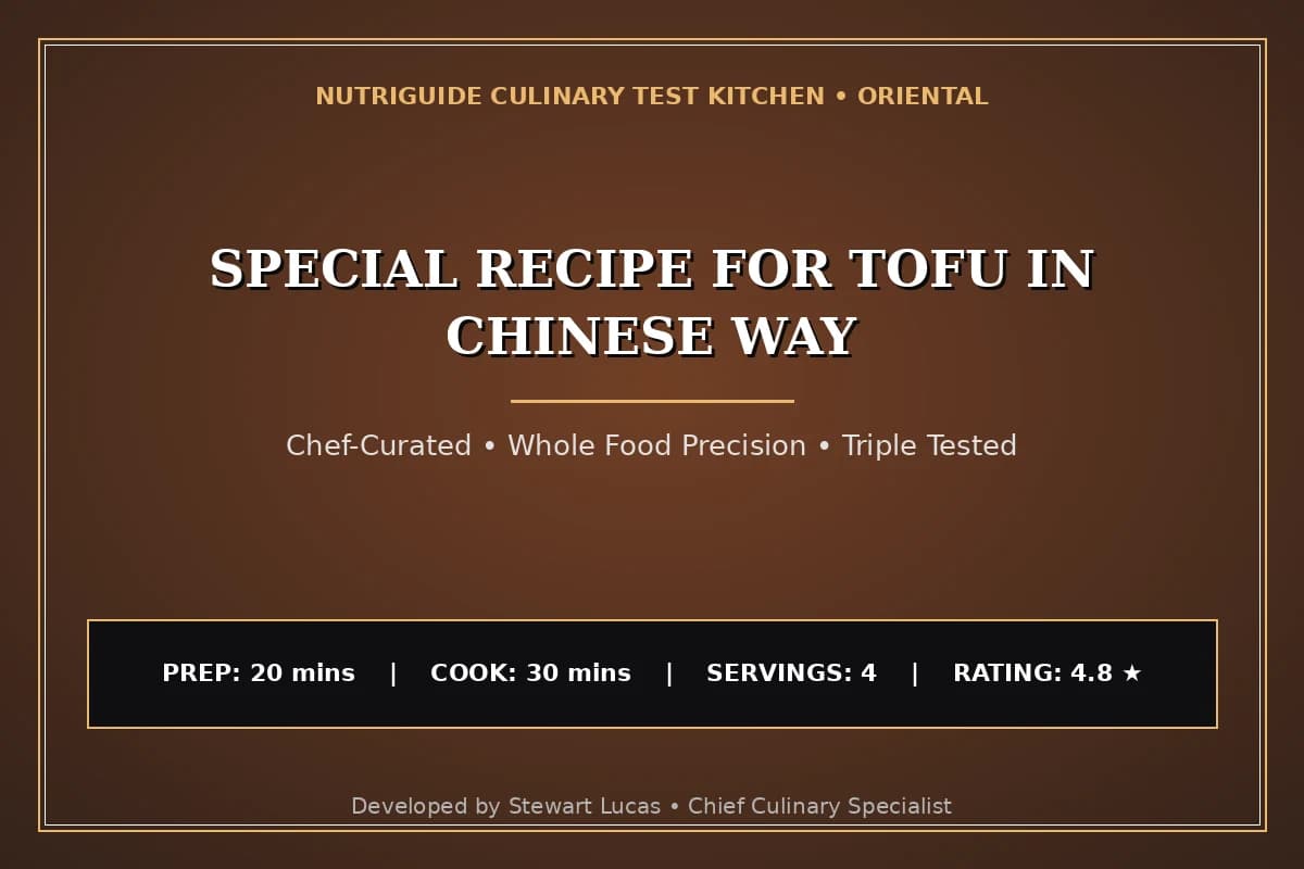 Special Recipe For Tofu In Chinese Way