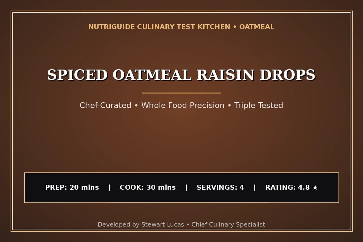 Spiced Oatmeal Raisin Drops
