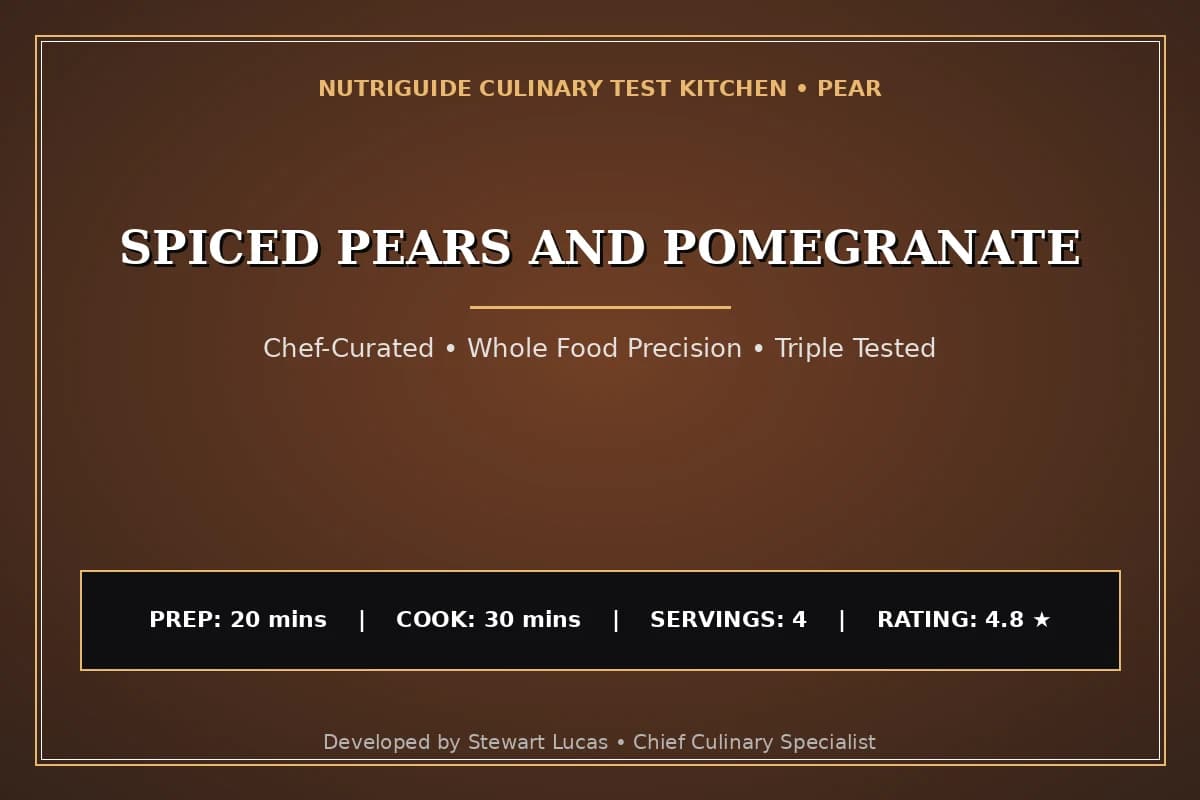 Spiced Pears And Pomegranate