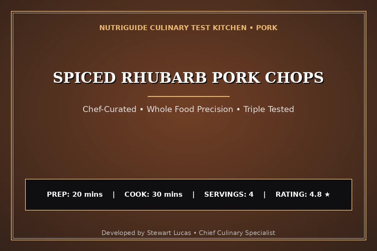 Spiced Rhubarb Pork Chops