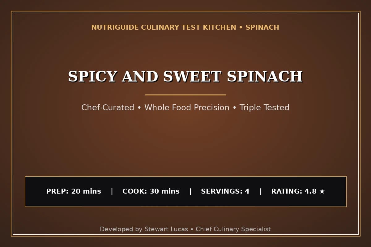 Spicy And Sweet Spinach