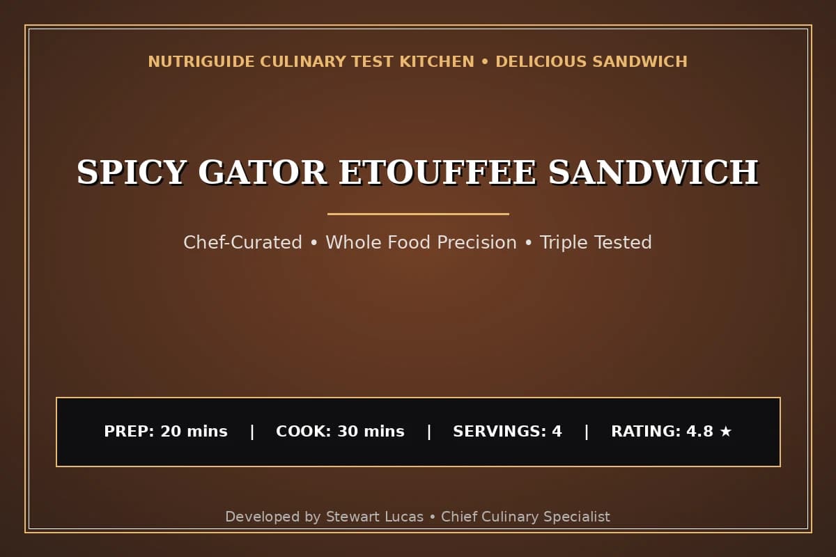 Spicy Gator Etouffee Sandwich