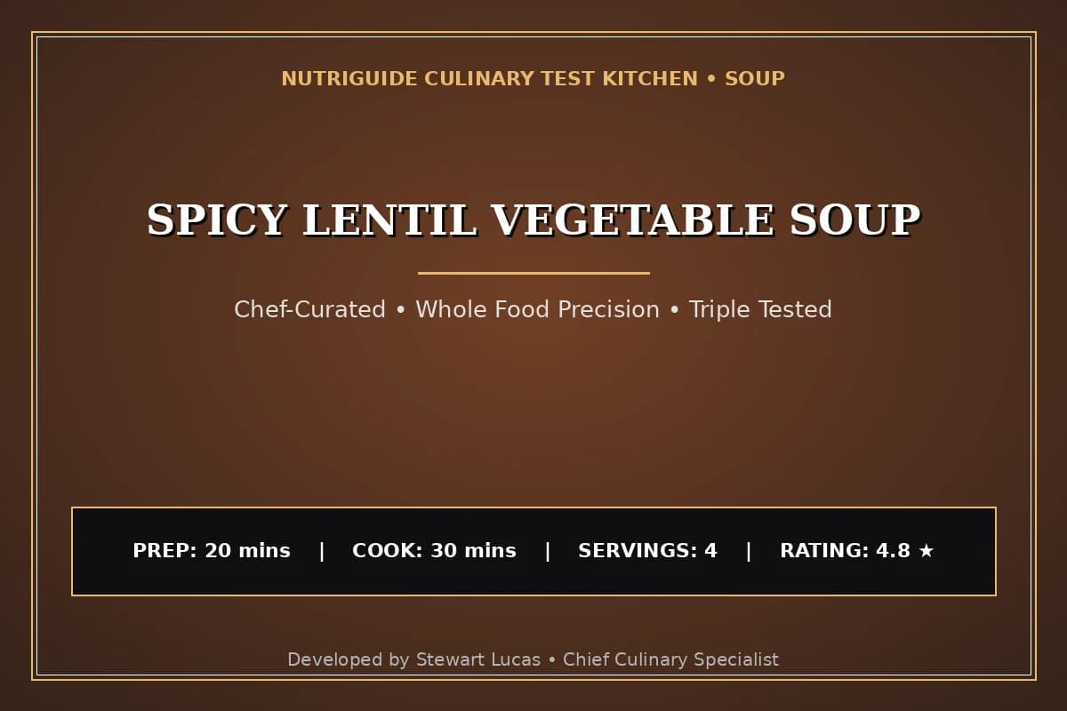 Spicy Lentil Vegetable Soup
