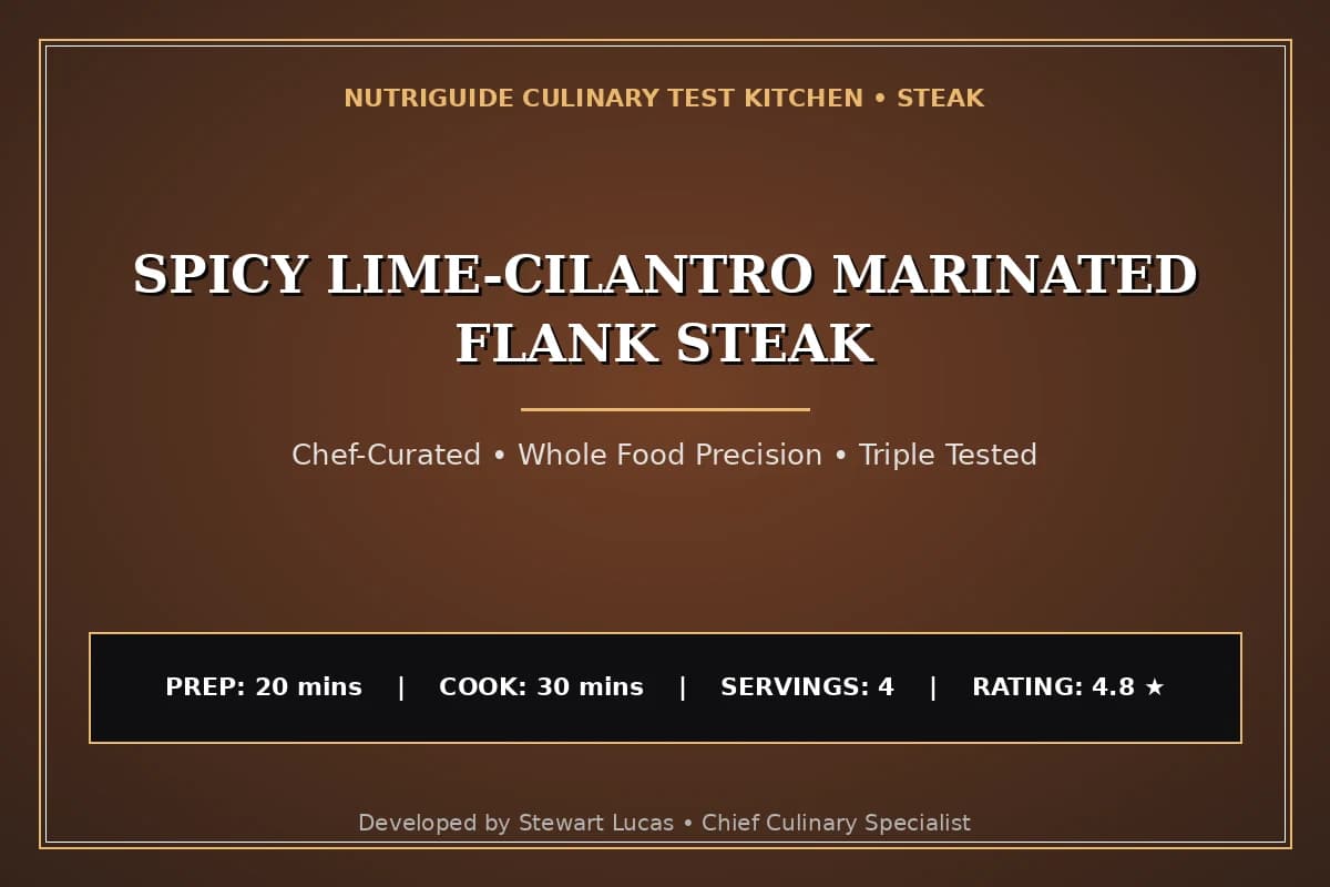 Spicy Lime-Cilantro Marinated Flank Steak