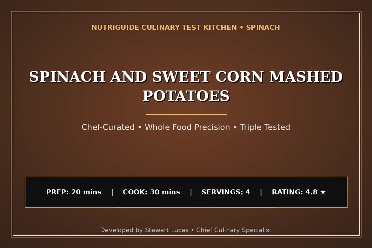 Spinach And Sweet Corn Mashed Potatoes
