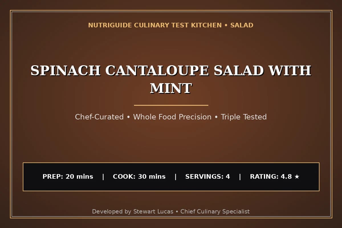 Spinach Cantaloupe Salad With Mint